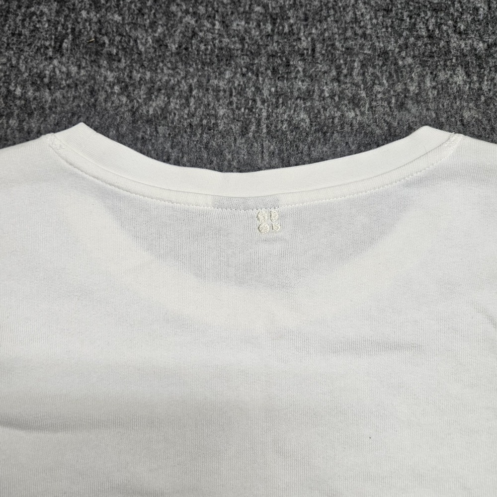Sweaty Betty Sweatshirt Womens Large White Terry Raglan Pullover Crewneck - Picture 8 of 12
